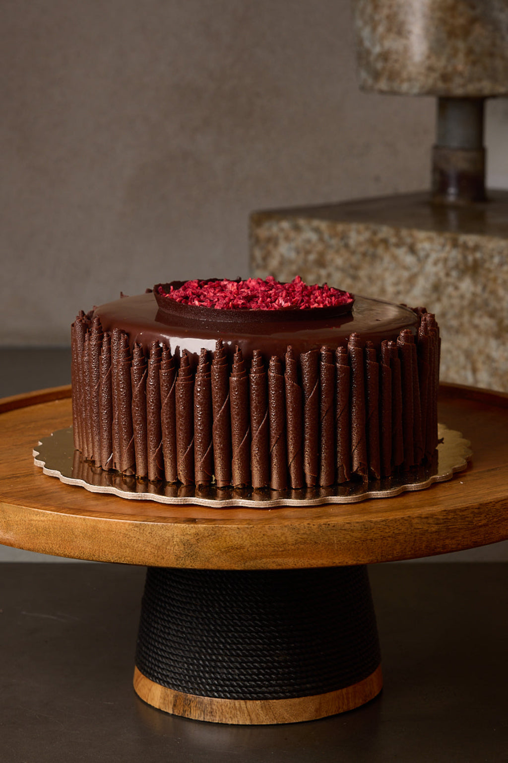 GF Raspberry Chocolate Brownie Cake