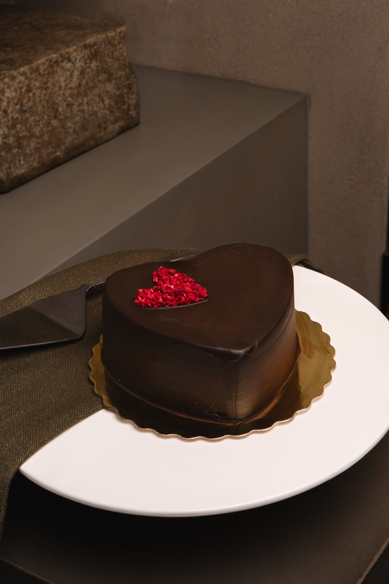 GF Flourless Chocolate Heart Cake