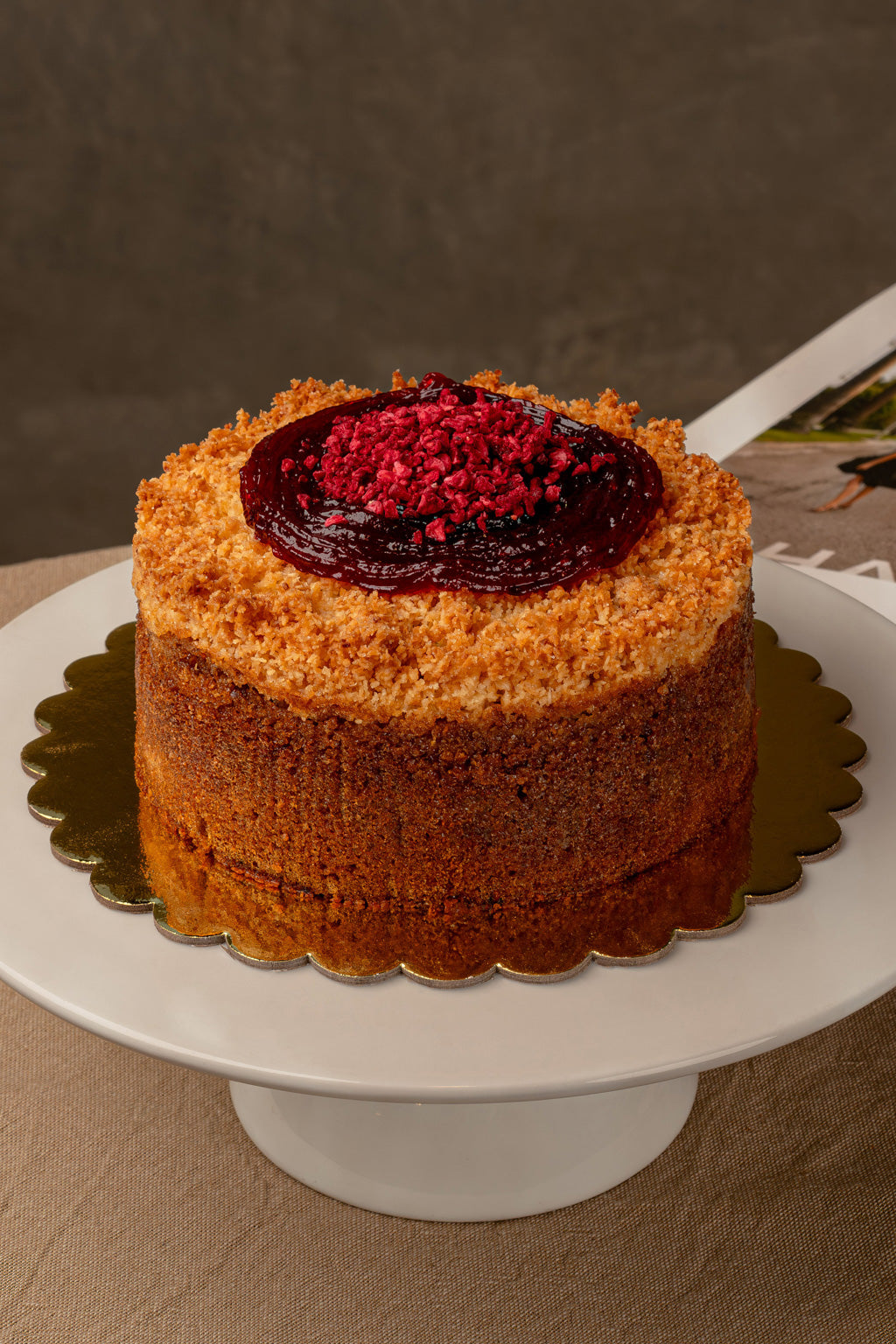 GF|DF Pear Raspberry Crumble Cake