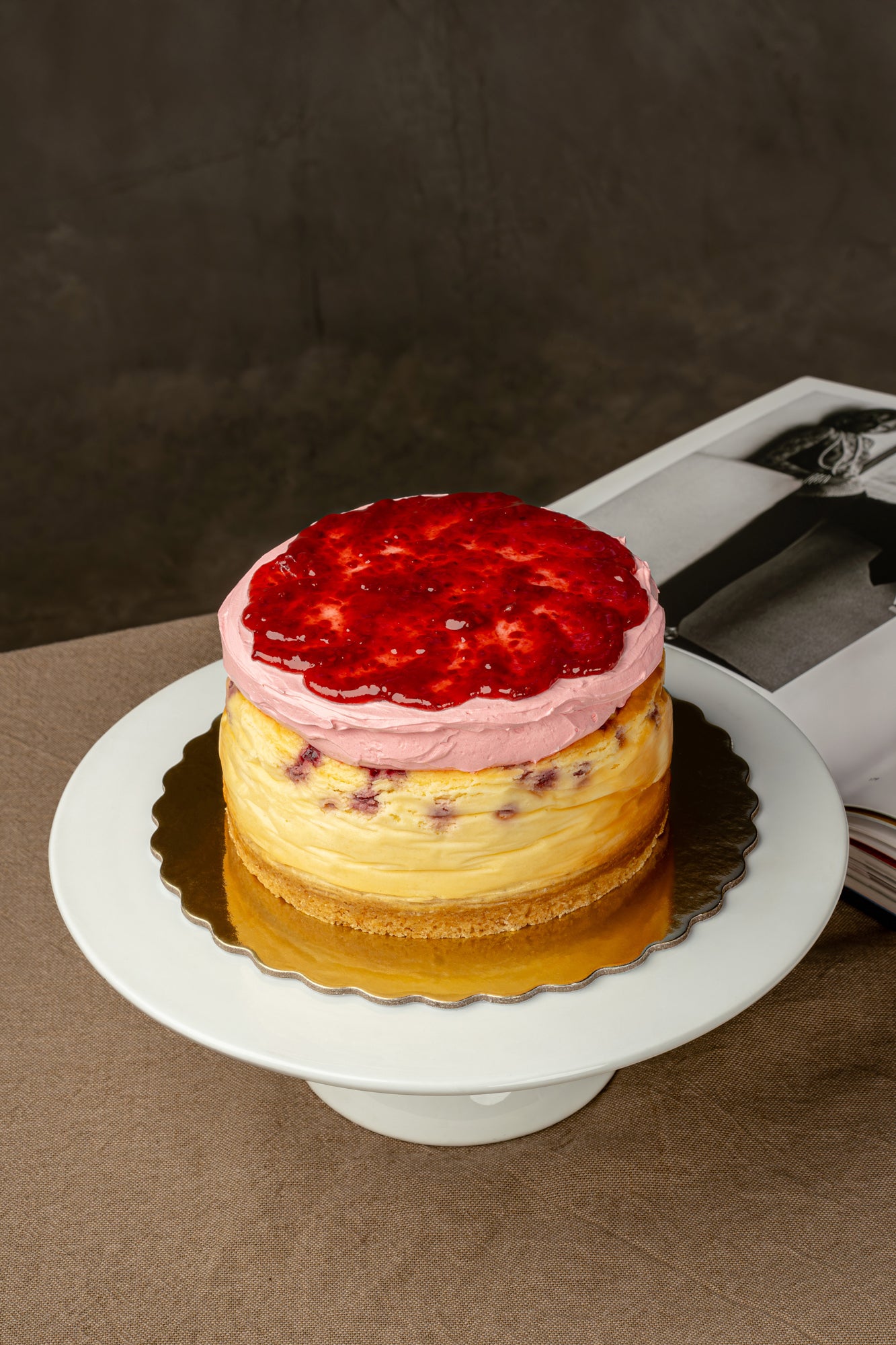 Raspberry Baked Cheesecake (GF)