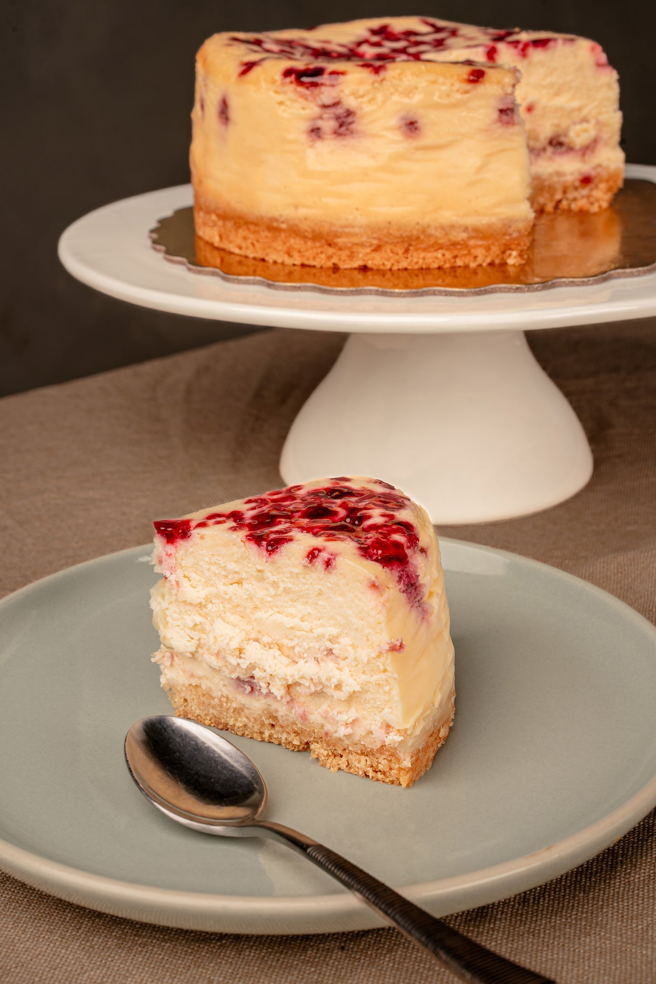 Raspberry Baked Cheesecake (GF)