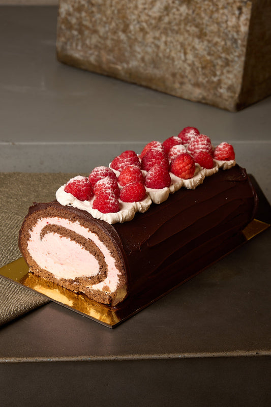 GF Raspberry Chocolate Roulade