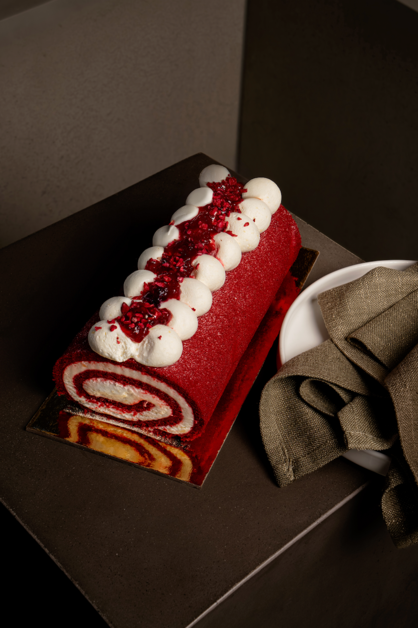 GF Red Velvet Raspberry Roulade