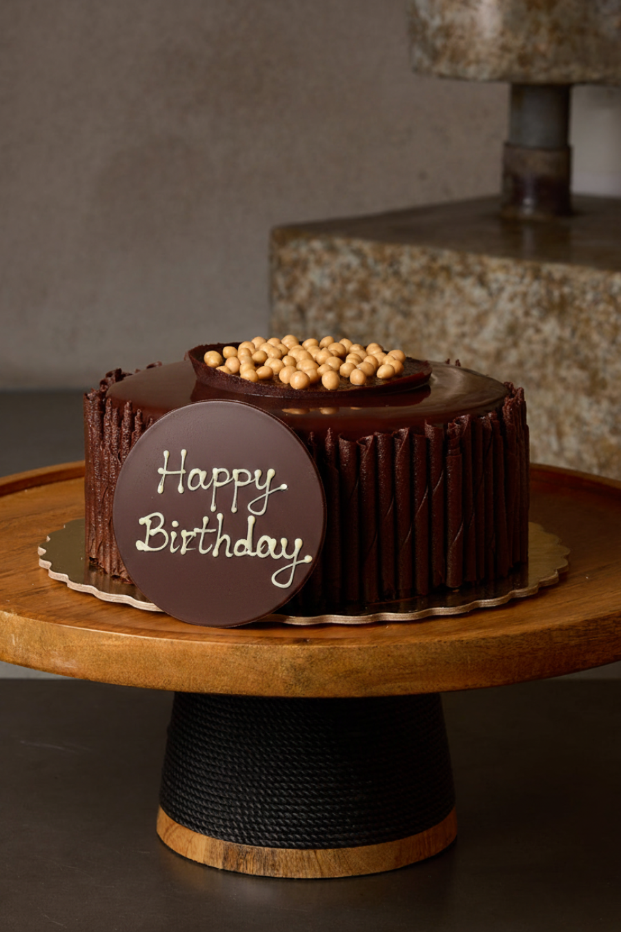Happy Birthday - Brownie Salted Caramel Cake