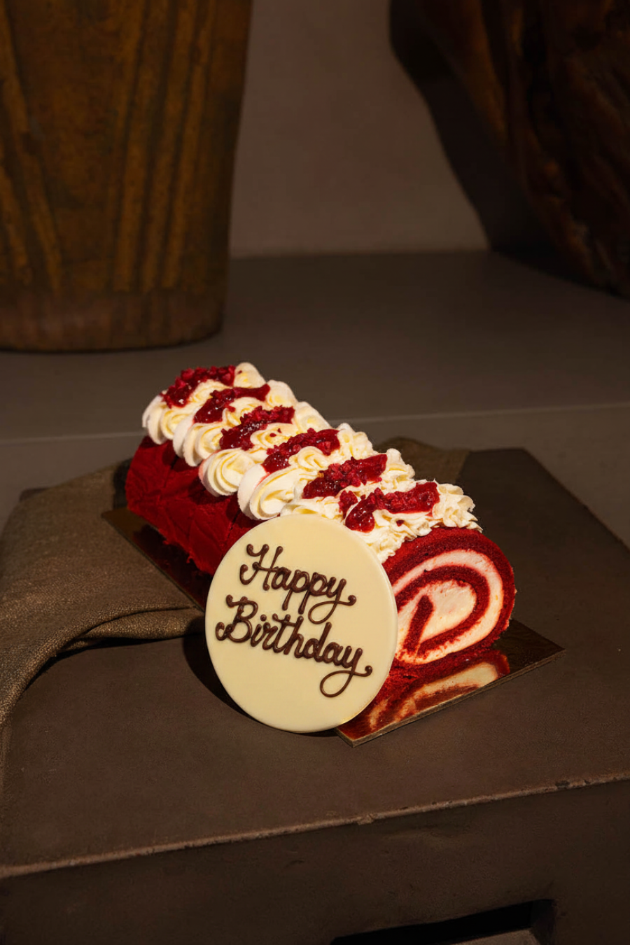 Happy Birthday - Red Velvet Roulade