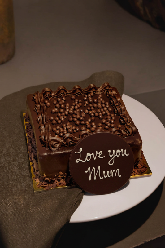 Love you Mum - Square Chocolate Mud Cake