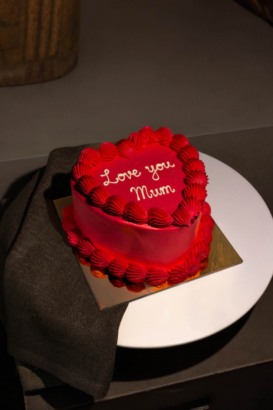 Red Heart Cake - Love you Mum